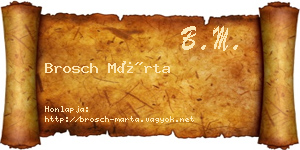 Brosch Márta névjegykártya